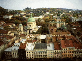 Панорама современного города.